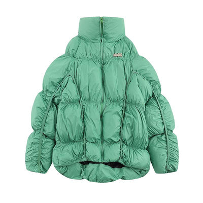 Chamarra Acolchada Tide con Cuello Alto - Diseño Asimétrico Frente Corto y Espalda Larga - Image 19