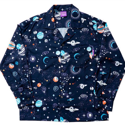 Camisa Hawaiana Cubana con Estampado Planet Fashion