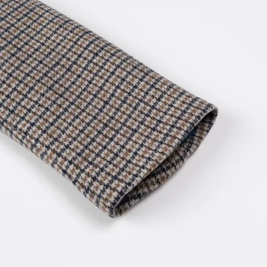 Abrigo de Lana a Cuadros Combinado para Mujer - Image 11