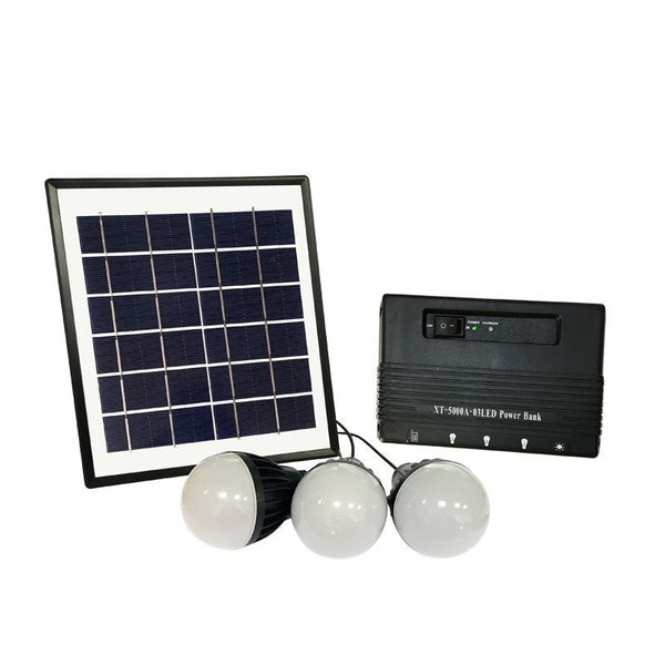 Generador Solar Portátil con Luz LED para Exterior