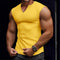 Men's Solid Color Waffle Texture Sleeveless T-Shirt