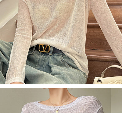 Blusa Suelta Tejida de Manga Larga Estilo Idle Premium - Image 23