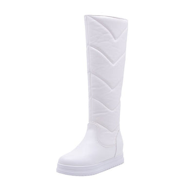 Botas Cálidas de Caña Alta con Tacón Medio y Suela Gruesa - Image 9