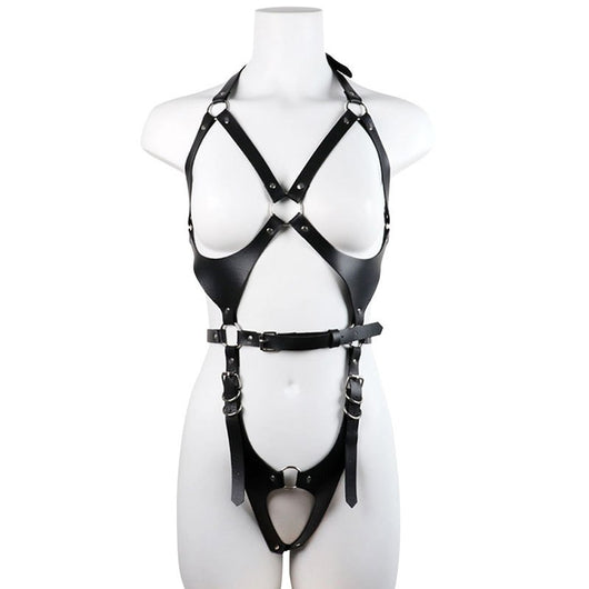 Cadena de Cuerpo Brillante en Cuero - Conjunto Doble - Image 11