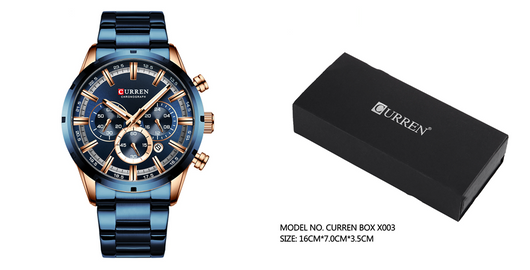 Reloj de Acero Inoxidable Multifunción con Calendario y Correa Metálica para Hombre - Image 10