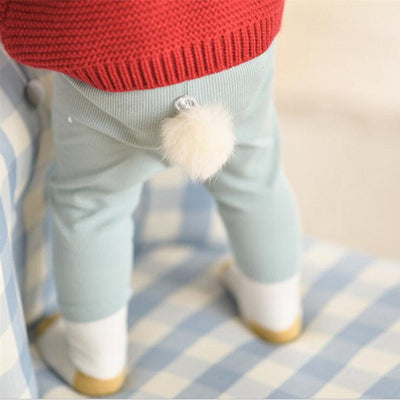 Pantalones de Algodón Liso Cintura Alta para Bebé - Image 11
