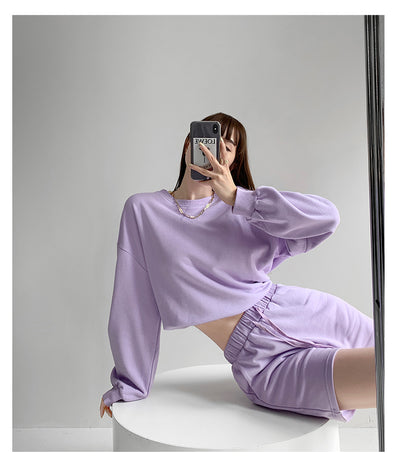 Conjunto Deportivo Casual Mujer Manga Larga Cuello Redondo Primavera Otoño - Image 26