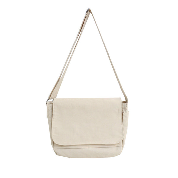 Bolsa Mensajero Minimalista de Lona Japonesa - Mochila un Hombro Estilo Coreano