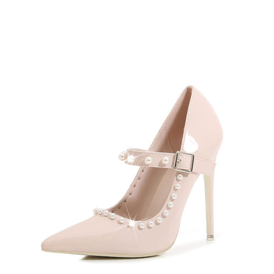 Tacones Stiletto Puntiagudos de 12cm con Perlas - Zapatos de Lujo - Image 2