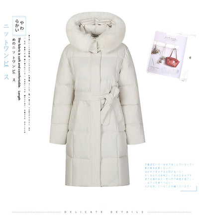 Abrigo Acolchado de Plumas con Cuello de Piel Sintética - Estilo Coreano Suelto - Image 21