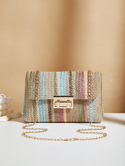 Bolsa de Hombro Tejida con Cierre de Candado para Mujer - Image 17