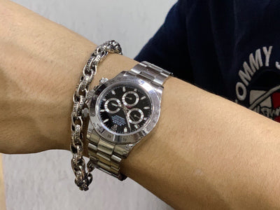 Pulsera Retro para Hombre con Anillos Entrelazados y Seis Caracteres de Sabiduría - Image 10