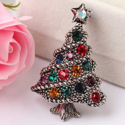 Broche Vintage de Árbol Navideño con Diamantes - Image 17