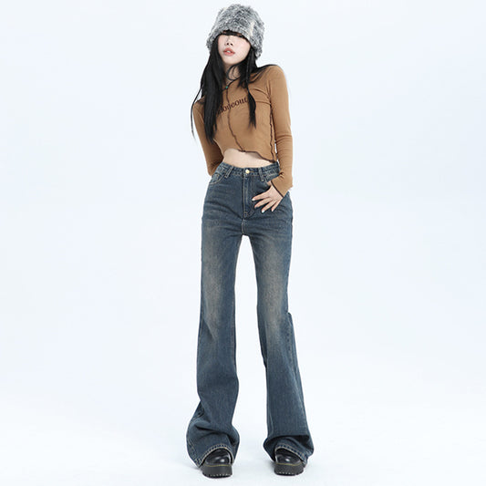 Jeans Skinny Retro Vintage Lavados para Mujer