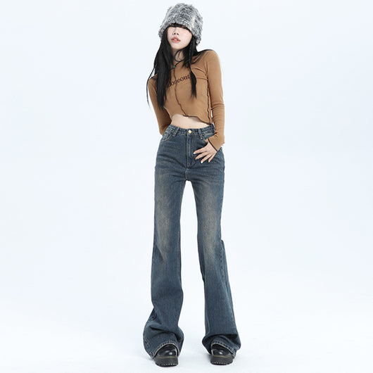 Jeans Skinny Retro Vintage Lavados para Mujer