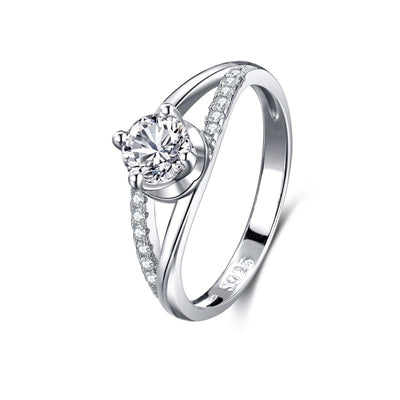 Anillo de Plata 925 con Diamantes Incrustados Clásico - Image 9