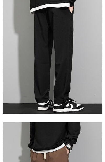 Pantalones Anchos Negro para Hombre - Primavera Otoño - Image 13