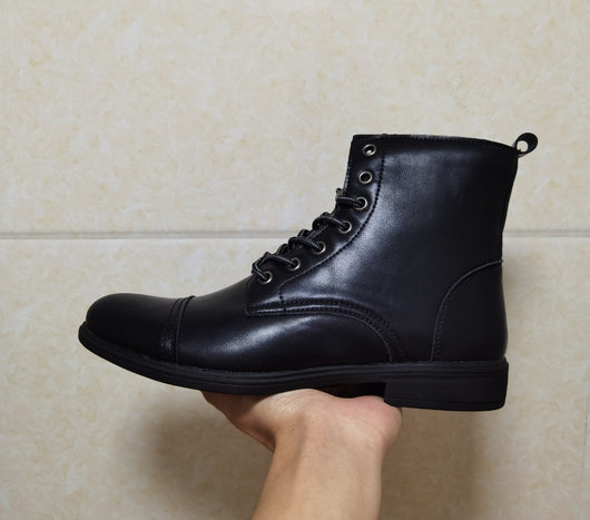Botas Martin de Cuero para Hombre con Punta Afilada - Estilo Retro - Image 8