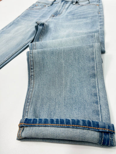Jeans Skinny Cintura Alta Azul Claro Corte Recto Crop para Mujer - Image 12