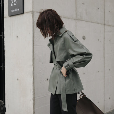 Chaqueta de Cuero PU Harajuku con Encaje y Solapa Suelta - Image 3