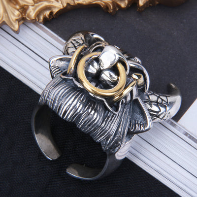 Anillo Cabeza de Toro Plata 925 Esterlina - Diseño Personalidad Audaz - Image 10