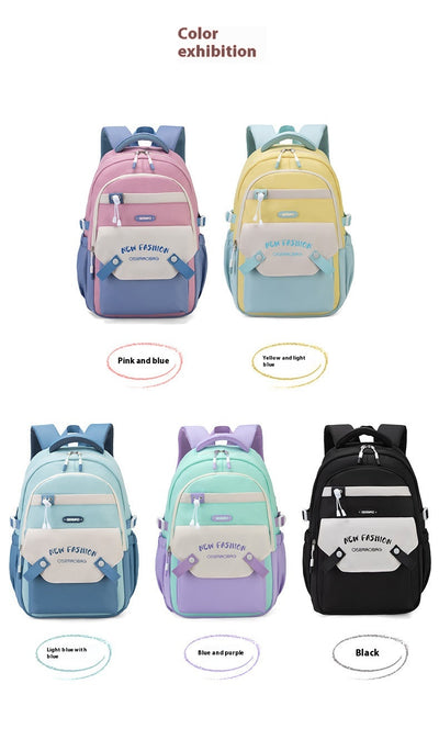Mochila Escolar Multicolor con Contraste de Colores - Image 28
