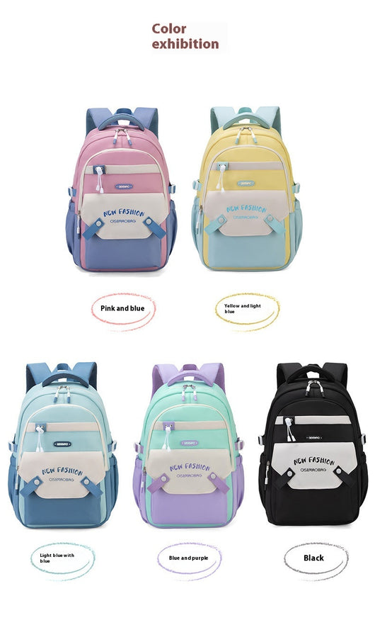 Mochila Escolar Multicolor con Contraste de Colores - Image 28