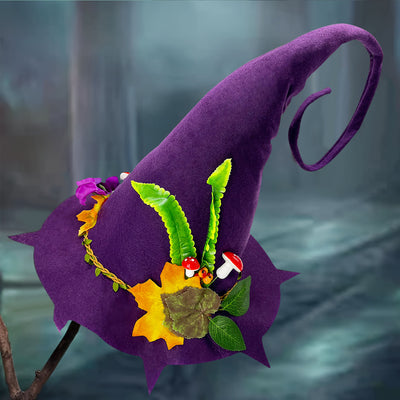 Sombrero de Bruja Halloween Fieltro Puntiagudo para Fiesta - Image 2