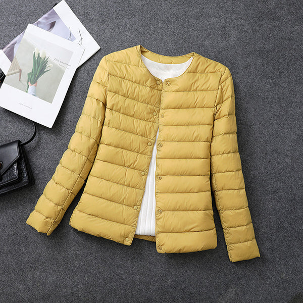 Chaqueta Térmica Ligera Cuello Redondo para Mujer