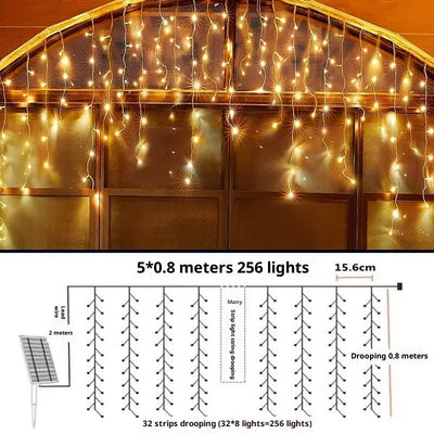 Luces Cortina LED Efecto Cascada - Iluminación Decorativa Impermeable - Image 15