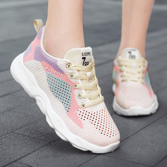 Tenis Deportivos Colorblock para Mujer - Ligeros, Transpirables y Versátiles