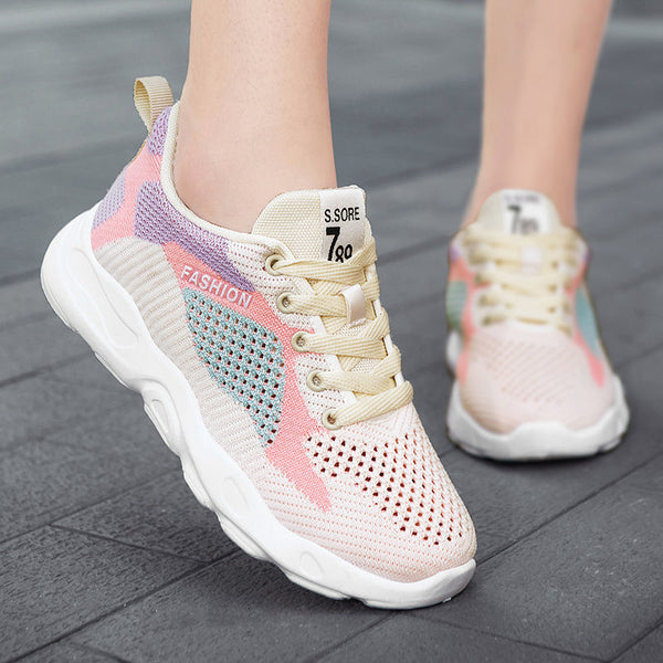 Tenis Deportivos Colorblock para Mujer - Ligeros, Transpirables y Versátiles