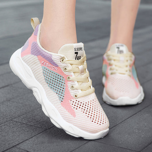 Tenis Deportivos Colorblock para Mujer - Ligeros, Transpirables y Versátiles