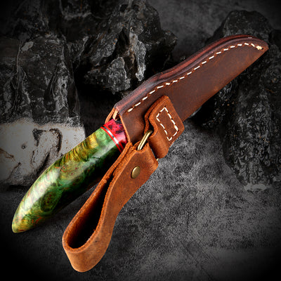Juego de Cuchillos de Acero para Exterior con Mango de Madera de Frutal - Image 13