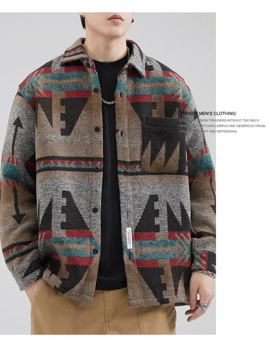 Chamarra de Lana Gruesa para Hombre a Cuadros, Abrigo Térmico Casual de Invierno - Image 11