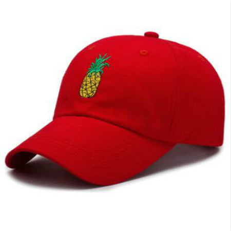 Gorra de Béisbol de Algodón con Bordado de Piña Ajustable