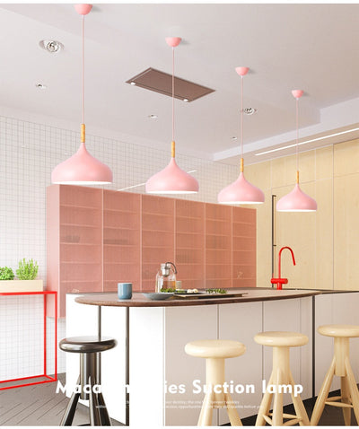 Lámpara Colgante LED Macaron de Aluminio - Diseño Decorativo Moderno - Image 18