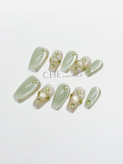 Chaleco Incrustado Verde Francés Artesanal - Estilo Corto Verano - Image 3