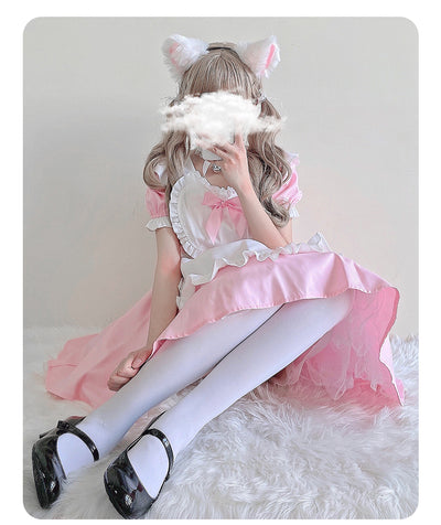 Vestido Lolita Maid Elegante Talla Grande
