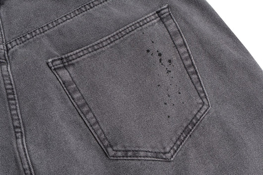 Overol de Lona Vintage Estilo Americano con Desgaste Doble Capa - Image 17