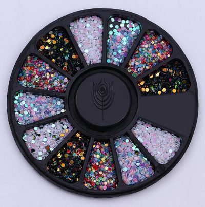 Caja de Diamantes para Manicura con Baño de Oro - 12 Diseños de Formas Fancy - Image 9
