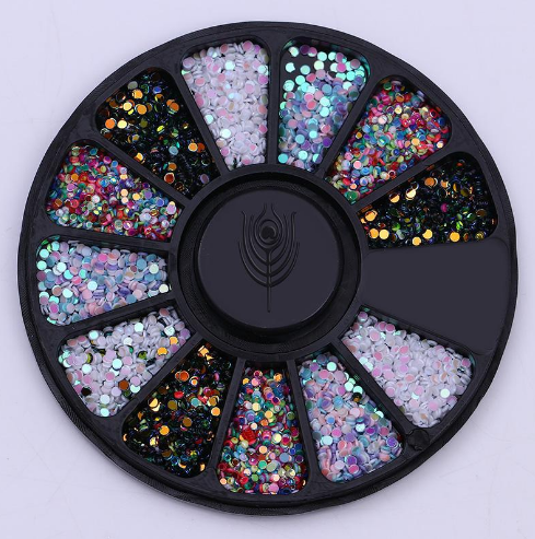 Caja de Diamantes para Manicura con Baño de Oro - 12 Diseños de Formas Fancy - Image 9