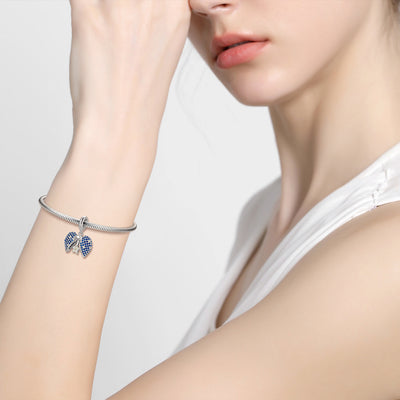 Pulsera DIY con Dijes de Plata 925 Estrella Azul - Serie Candados de Amor - Image 3
