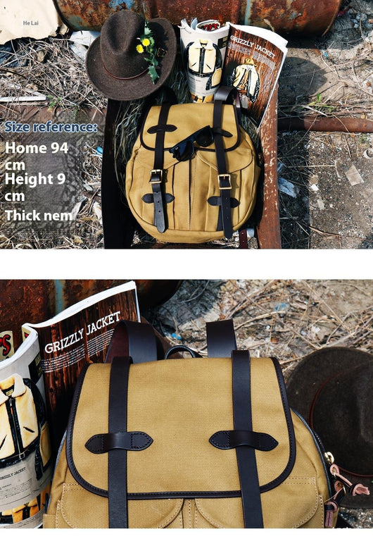 Mochila Retro Americana de Lona Encerada Premium - Image 8