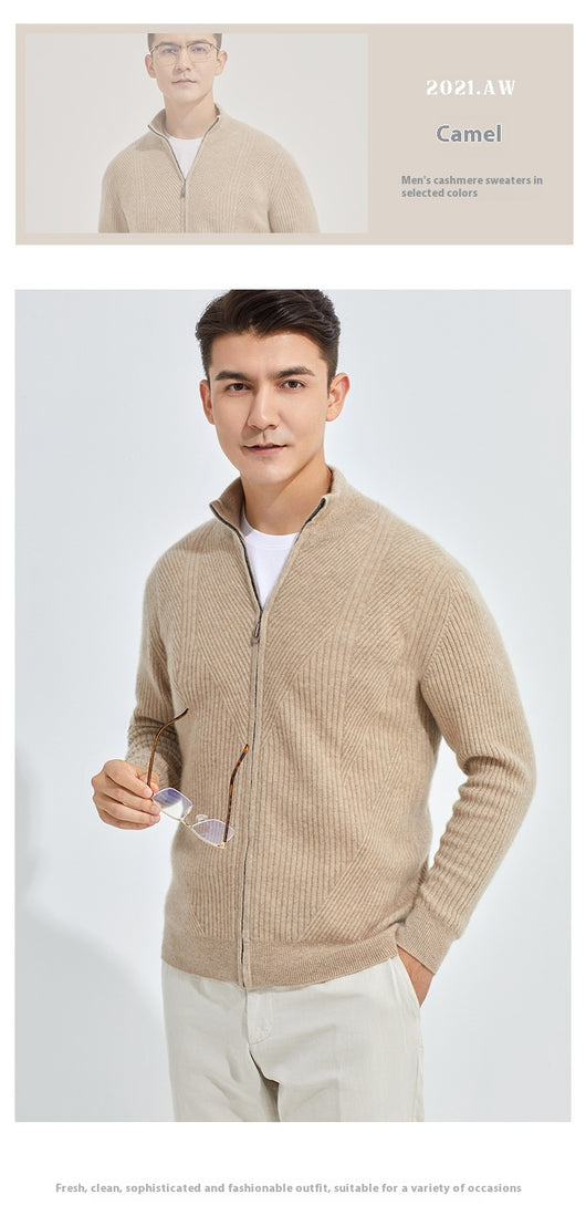 Cardigan de Cashmere Puro Grueso con Cierre - Elegancia Casual - Image 17