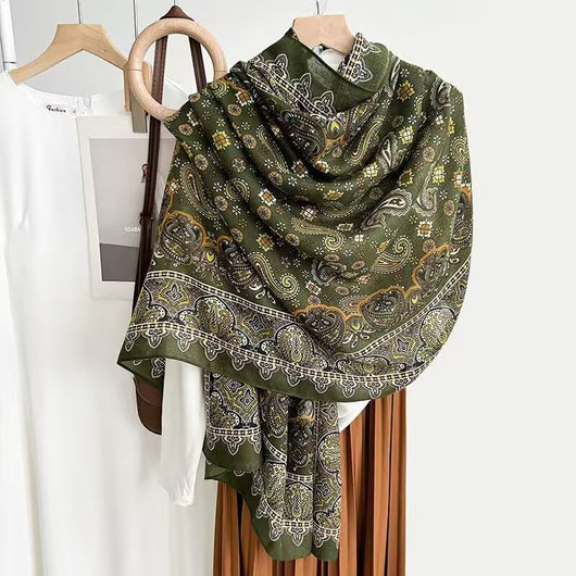 Foulard de Algodón y Lino Ligero - Pareo Sedoso Protección Solar para Playa y Viajes - Image 28
