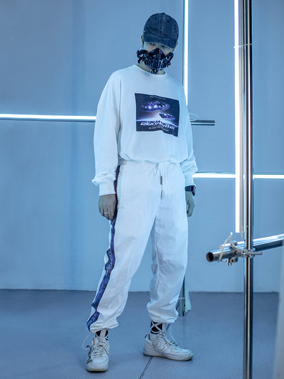 Pantalones Deportivos Reflectantes con Cordón - Diseño Suelto y Moderno - Image 10