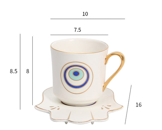 Taza de Café Europea con Plato de Cerámica Estilo Creativo - Image 14