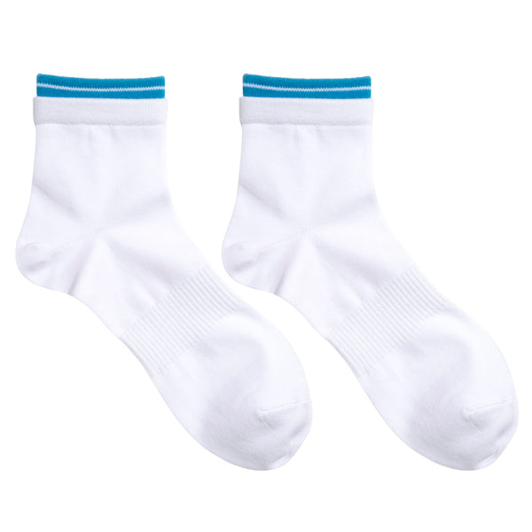 Calcetines Bajos de Algodón con Rayas Azules Dobles - Luokou - Image 3