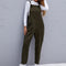 Jumpsuit Casual de Pana Suelta con Tirantes para Mujer
